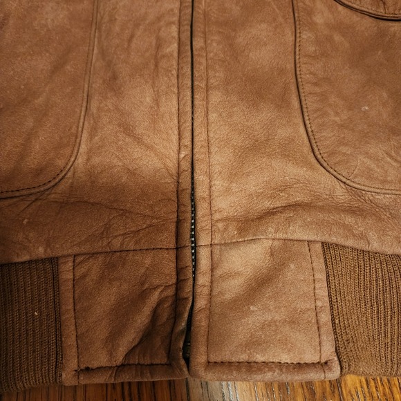 Y2K Hunt Club Leather Bomber Style Jacket Size XL Retro - Picture 16 of 16